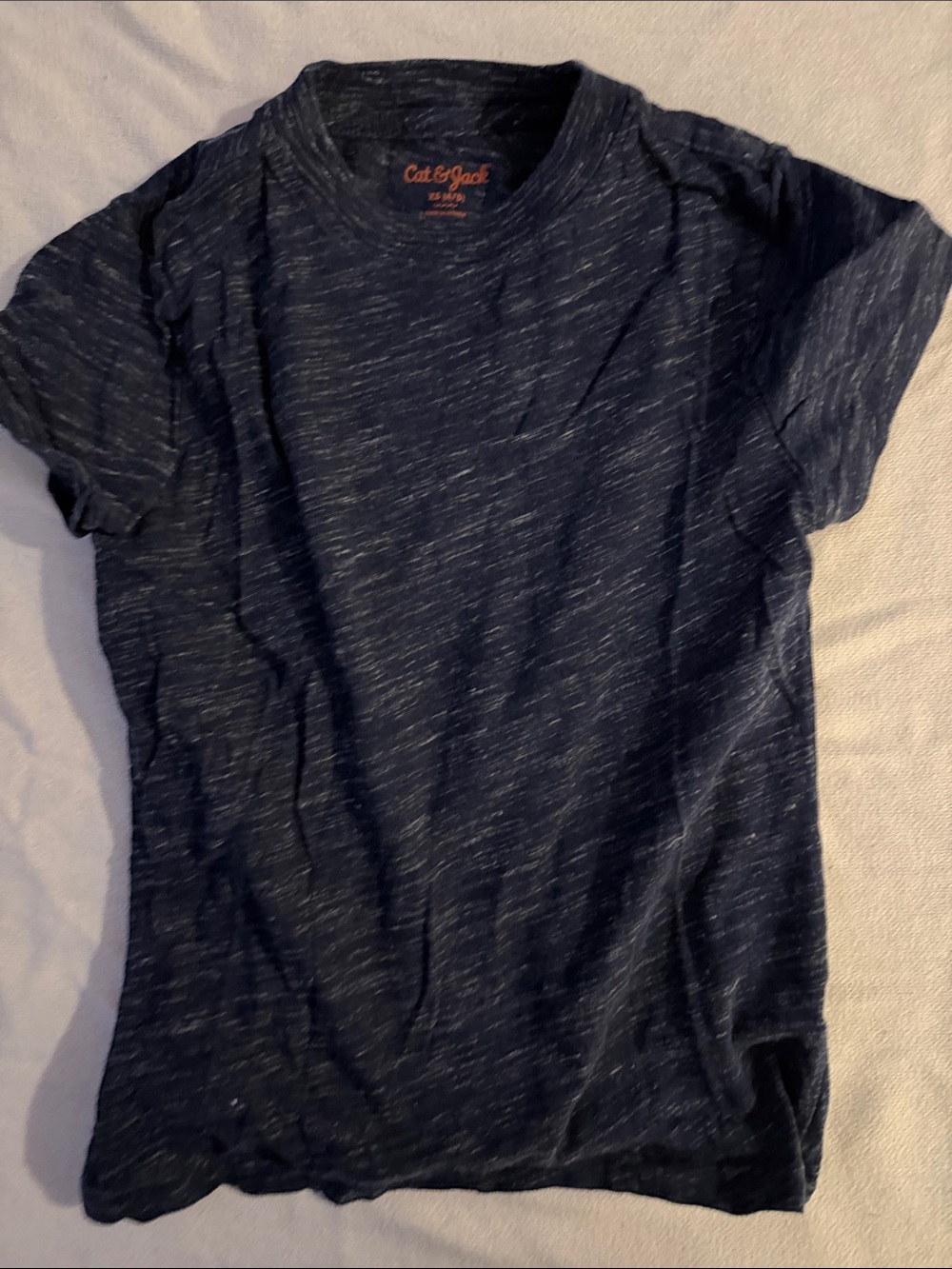 Cat & Jack Boys Navy Heather Short Sleeve Tee